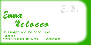 emma melocco business card